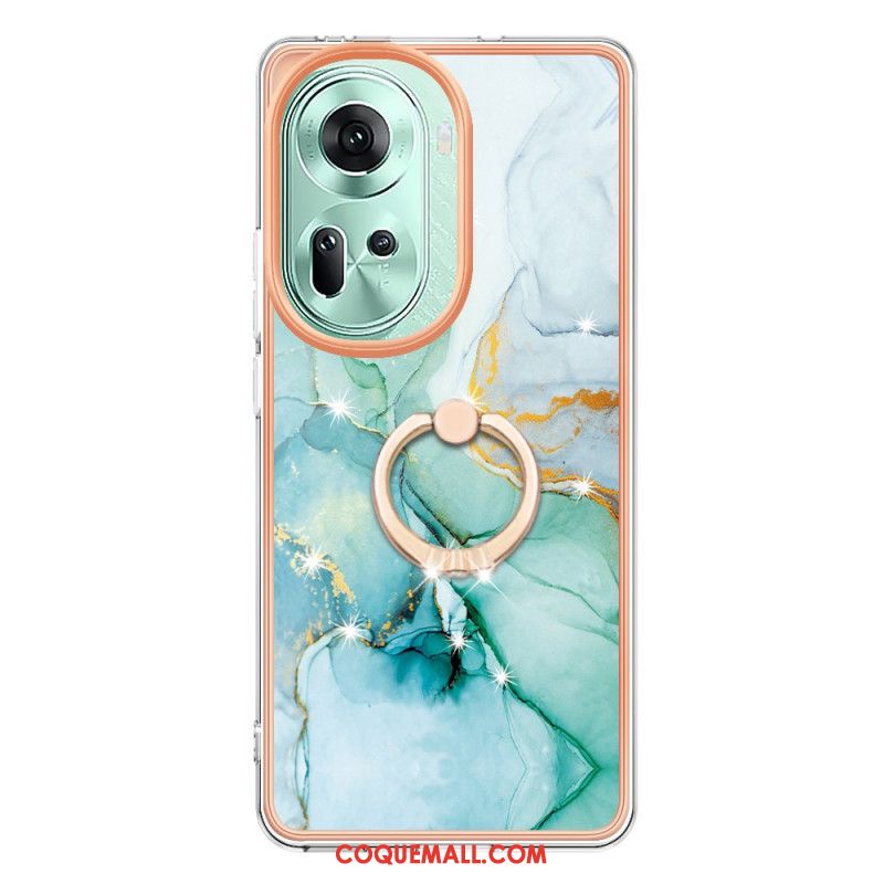 Coque Oppo Reno 11 5G Anneau Support Design Marbre