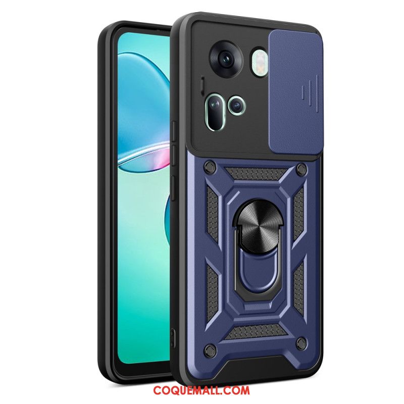 Coque Oppo Reno 11 5G Anneau-Suppport Protecteur Objectif Coulissant