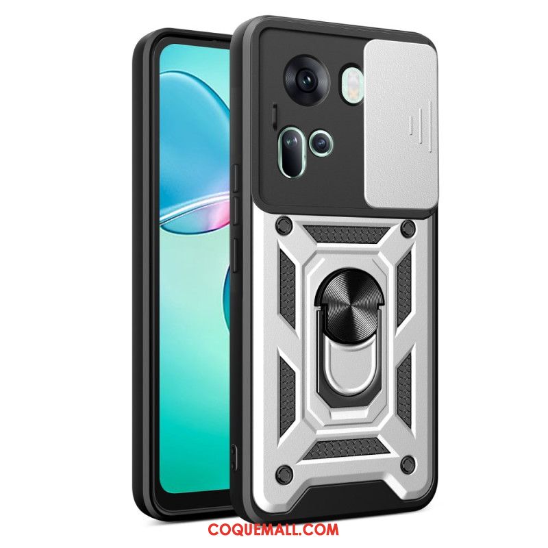 Coque Oppo Reno 11 5G Anneau-Suppport Protecteur Objectif Coulissant