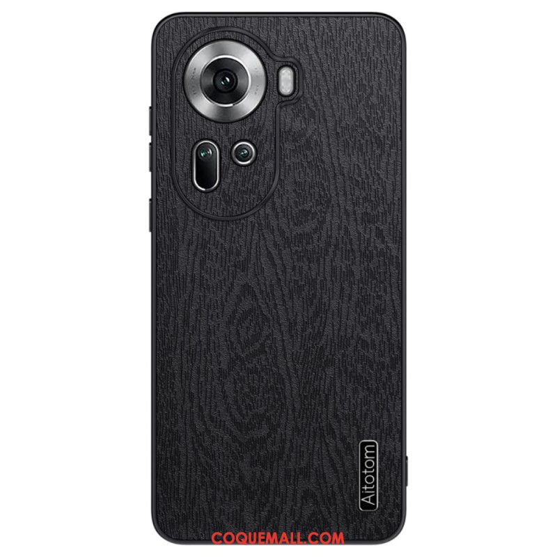 Coque Oppo Reno 11 5G Simili Cuir Effet Bois