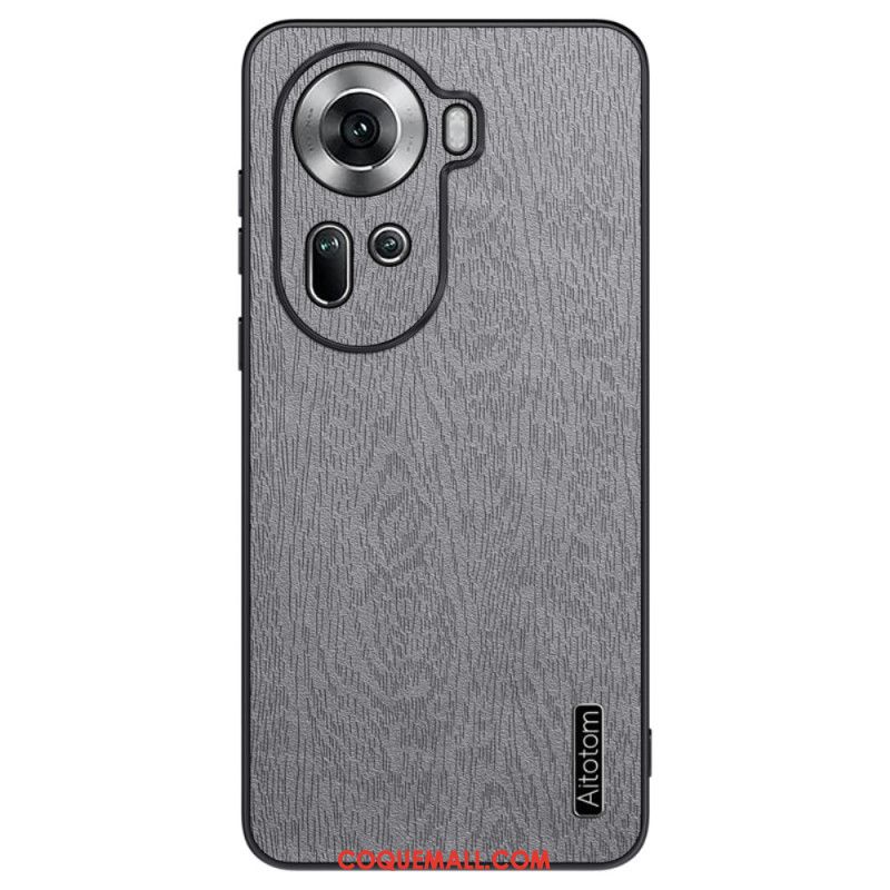 Coque Oppo Reno 11 5G Simili Cuir Effet Bois