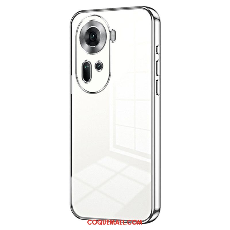 Coque Oppo Reno 11 5G Transparente Rebords Métallisés