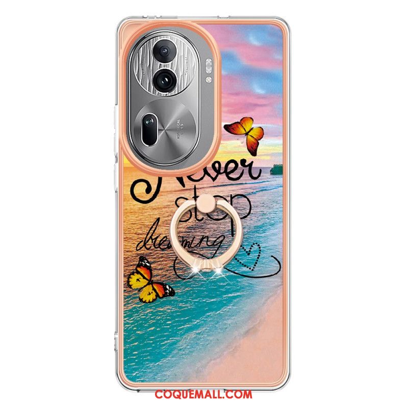 Coque Oppo Reno 11 Pro 5G Anneau-Support Marbre