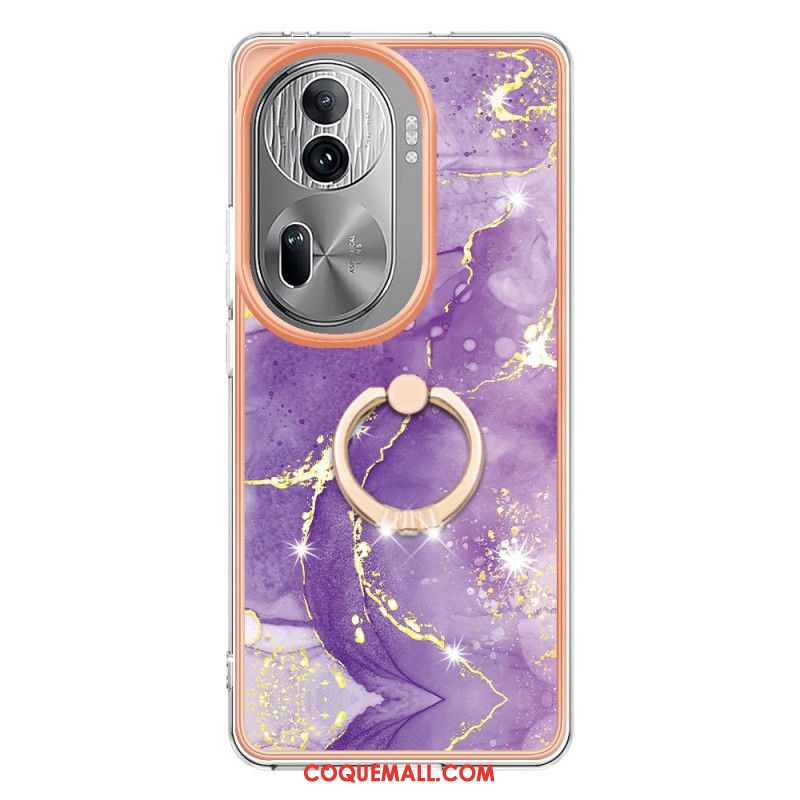 Coque Oppo Reno 11 Pro 5G Anneau-Support Style Marbre