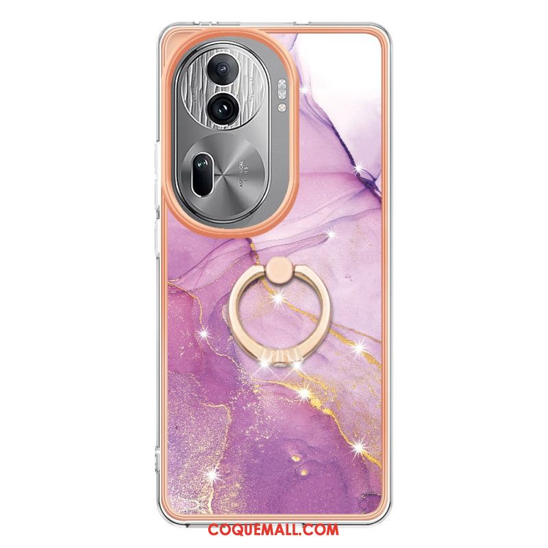 Coque Oppo Reno 11 Pro 5G Anneau-Support Style Marbre