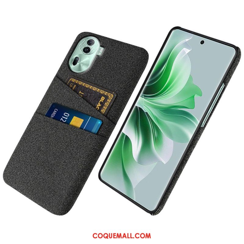 Coque Oppo Reno 11 Pro 5G Porte-Cartes Tissu