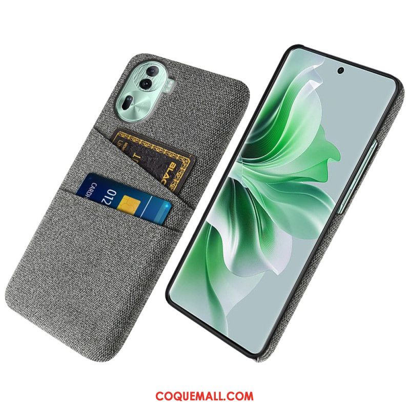 Coque Oppo Reno 11 Pro 5G Porte-Cartes Tissu