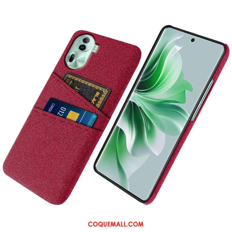 Coque Oppo Reno 11 Pro 5G Porte-Cartes Tissu