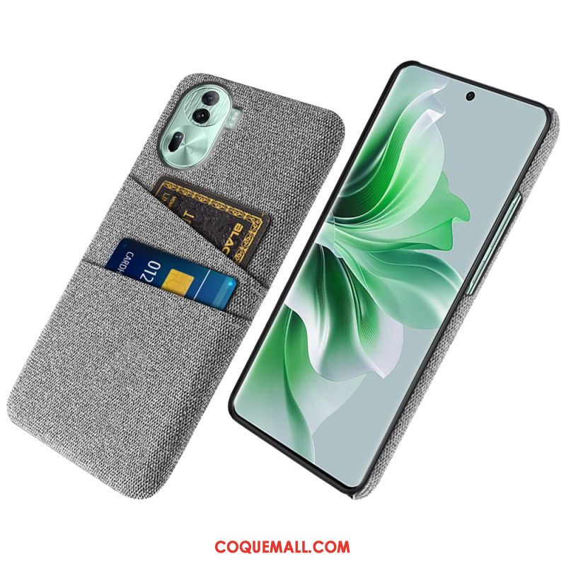 Coque Oppo Reno 11 Pro 5G Porte-Cartes Tissu