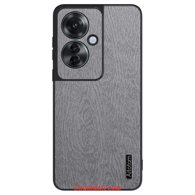 Coque Oppo Reno 11F 5G Simili Cuir Effet Bois