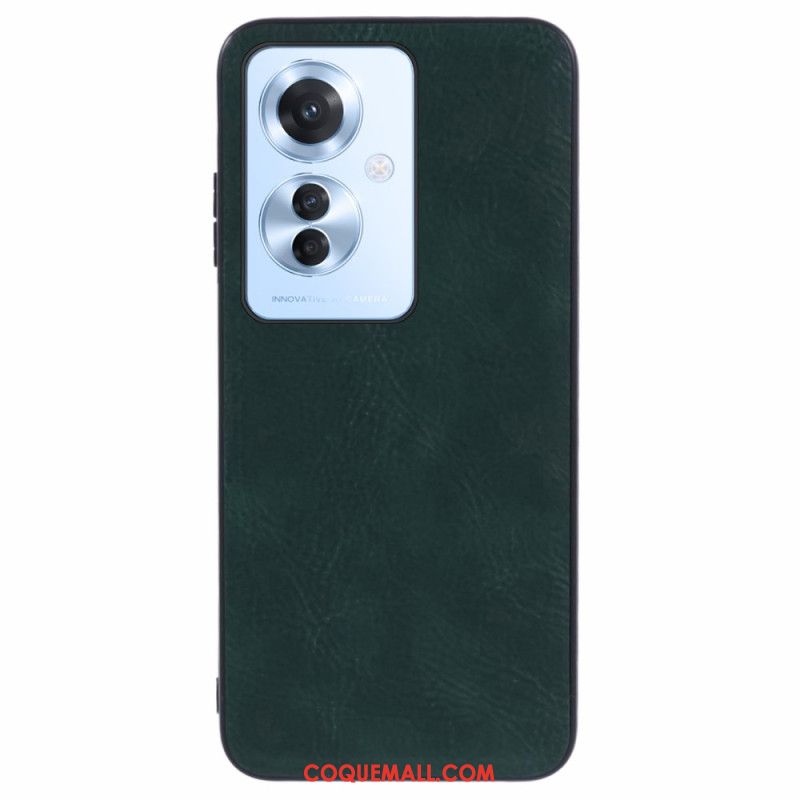 Coque Oppo Reno 11F 5G Texture Cuir Rétro