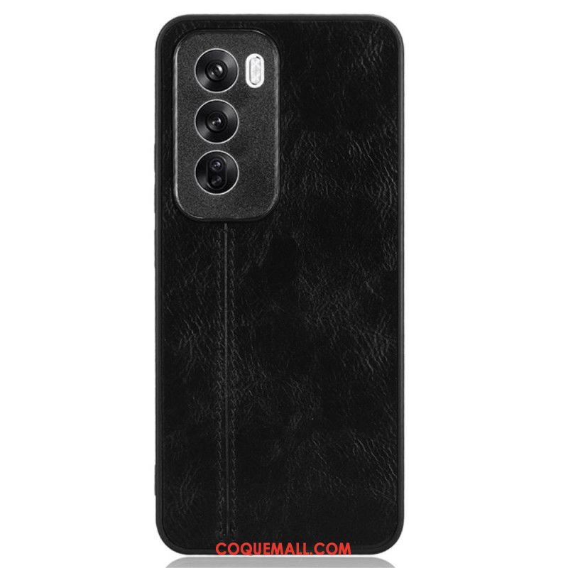 Coque Oppo Reno 12 5G Simili Cuir Couture