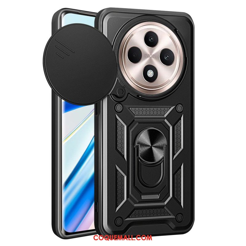 Coque Oppo Reno 12 F 5G Anneau-Support et Protection Camera Coulissante