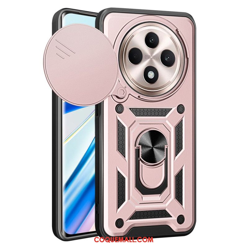 Coque Oppo Reno 12 F 5G Anneau-Support et Protection Camera Coulissante