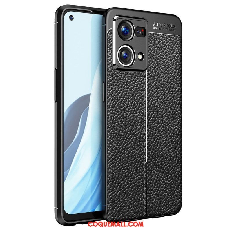 Coque Oppo Reno 7 Effet Cuir Litchi