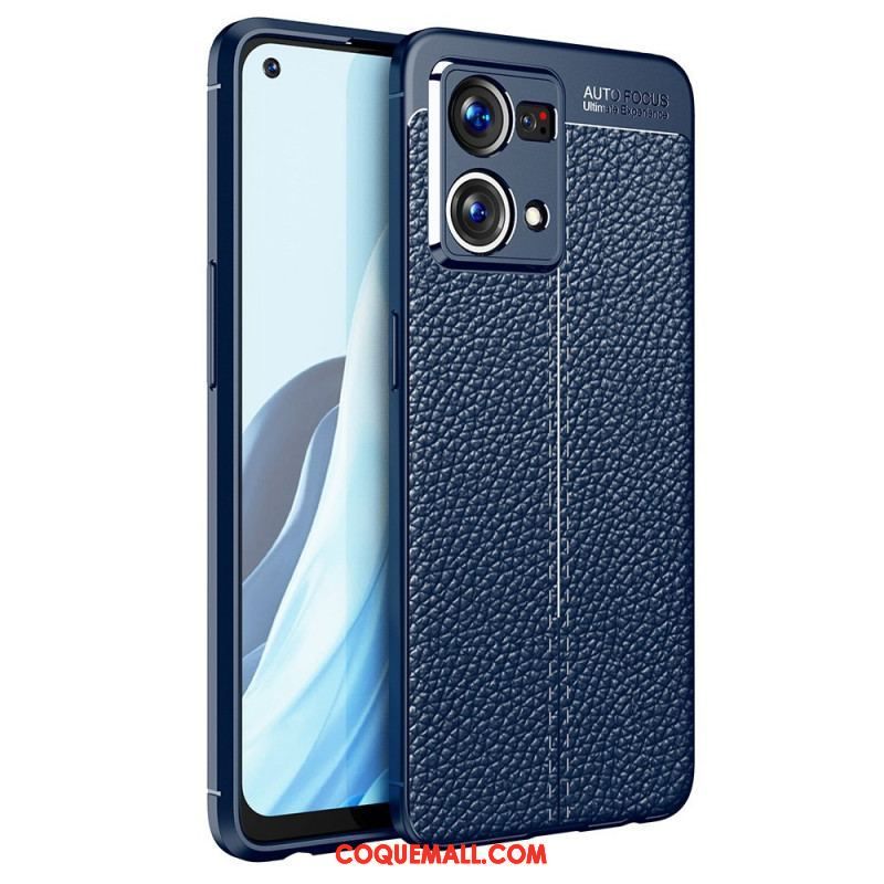 Coque Oppo Reno 7 Effet Cuir Litchi