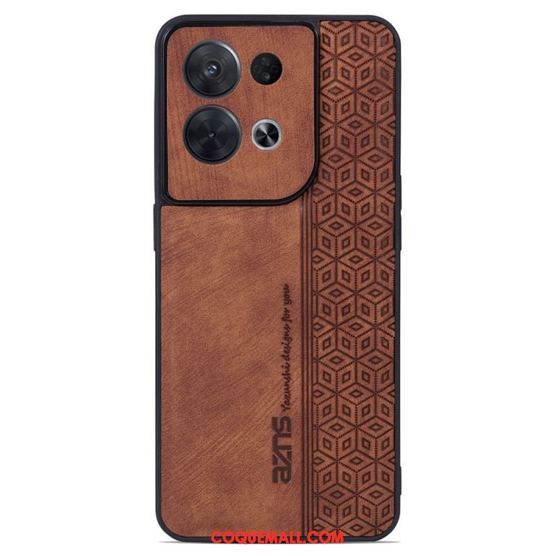 Coque Oppo Reno 8 Pro Effet Cuir AZNS