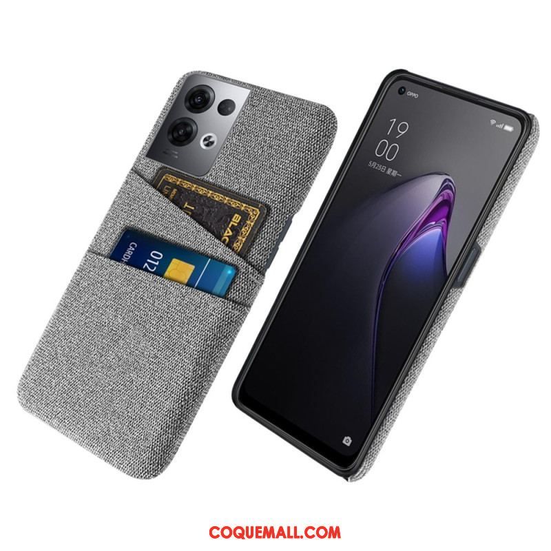 Coque Oppo Reno 8 Pro Tissu Porte-Cartes