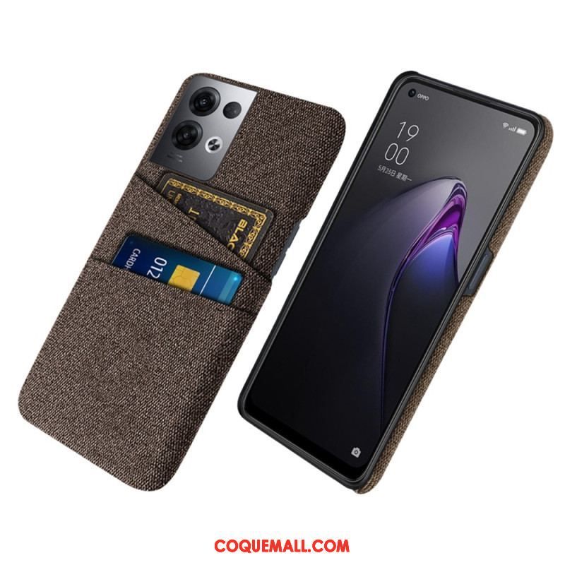 Coque Oppo Reno 8 Pro Tissu Porte-Cartes