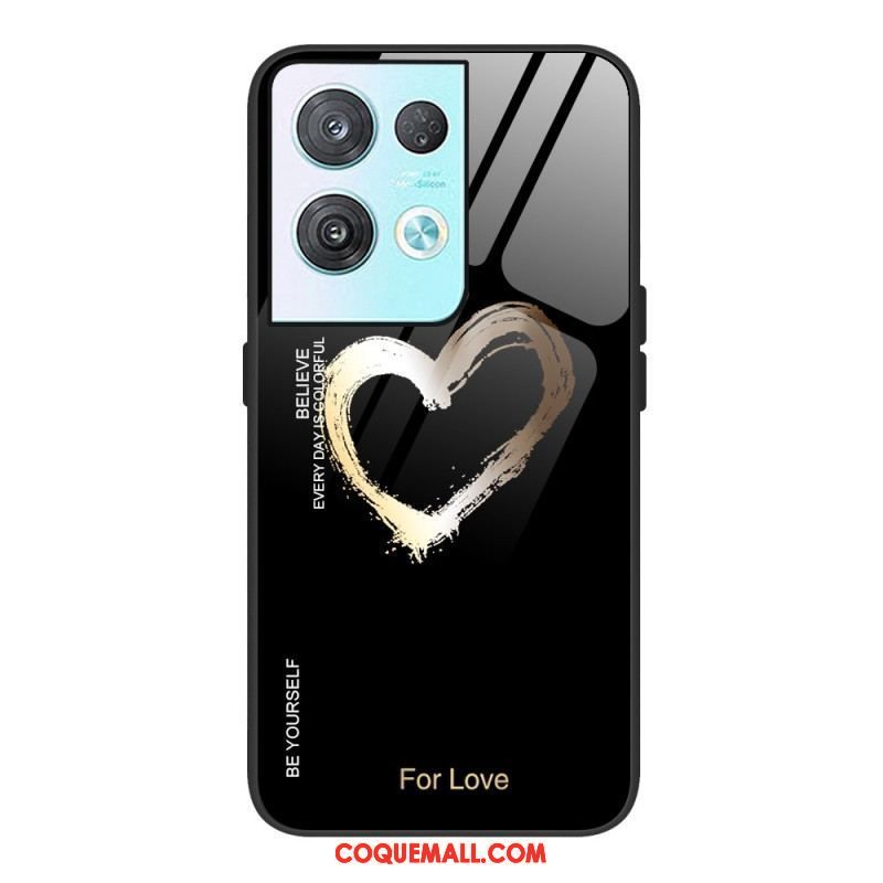 Coque Oppo Reno 8 Pro Verre Trempé Coeur