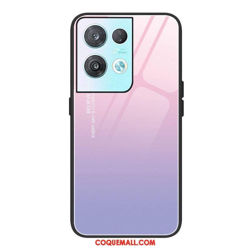 Coque Oppo Reno 8 Pro Verre Trempé Gradient