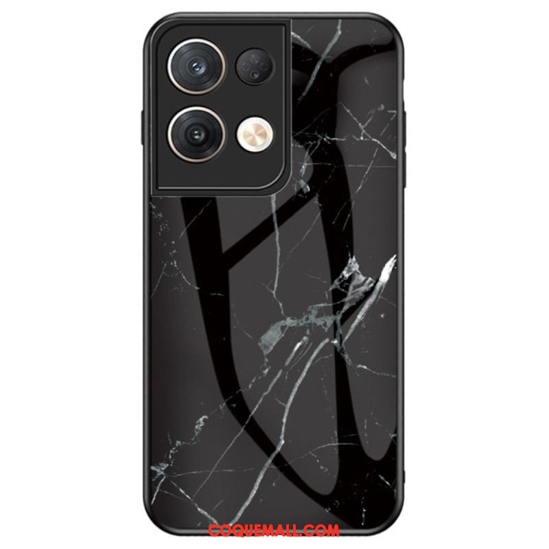 Coque Oppo Reno 8 Pro Verre Trempé Marbre