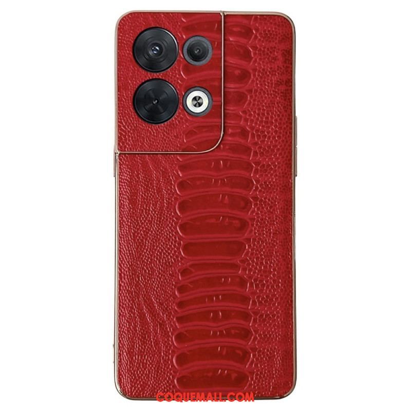 Coque Oppo Reno 8 Pro Vrai Cuir Style Crocodile