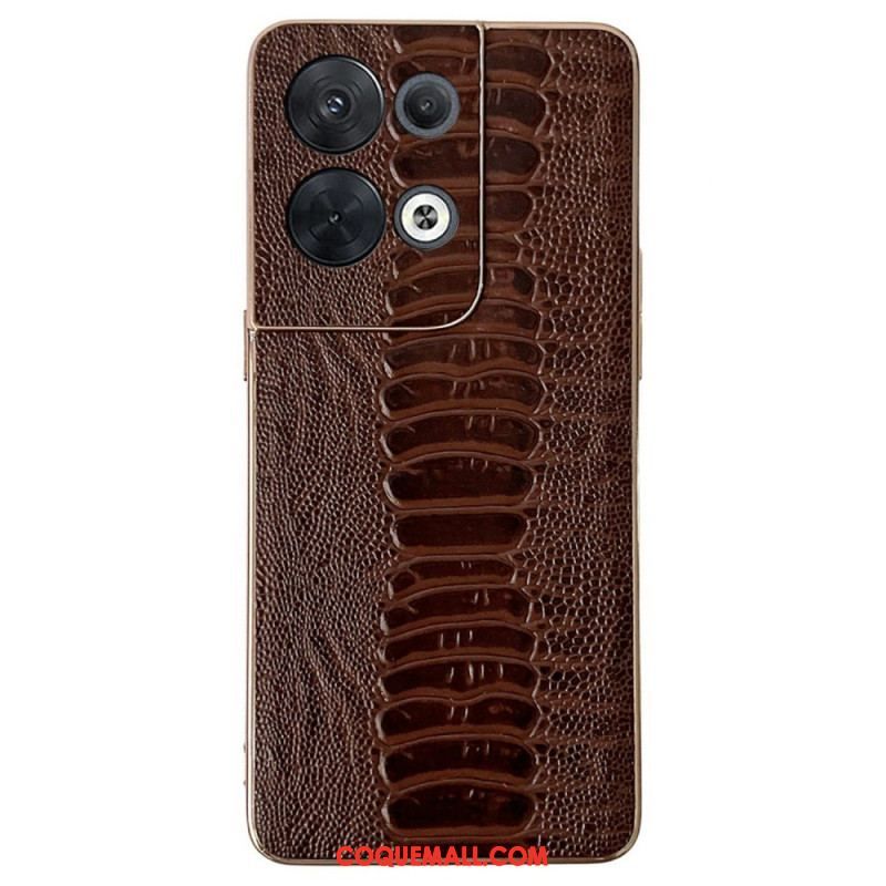 Coque Oppo Reno 8 Pro Vrai Cuir Style Crocodile