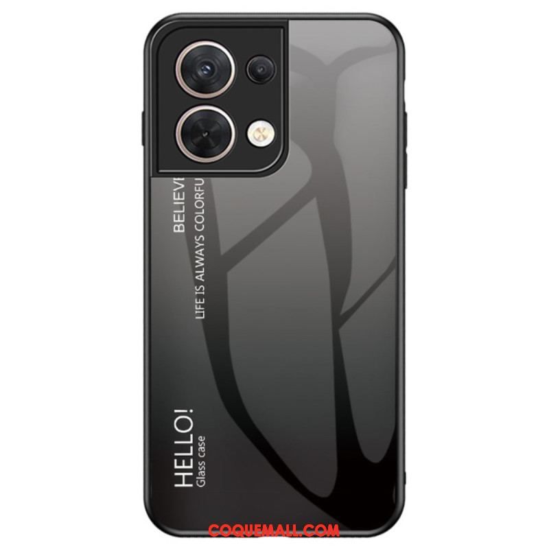 Coque Oppo Reno 8 Verre Trempé Hello