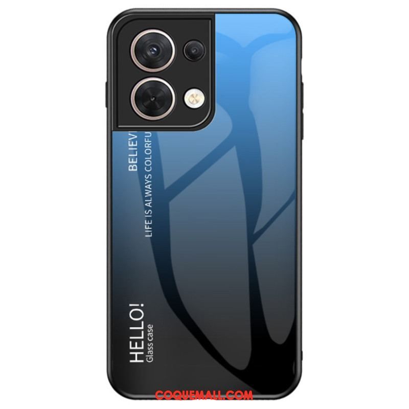 Coque Oppo Reno 8 Verre Trempé Hello