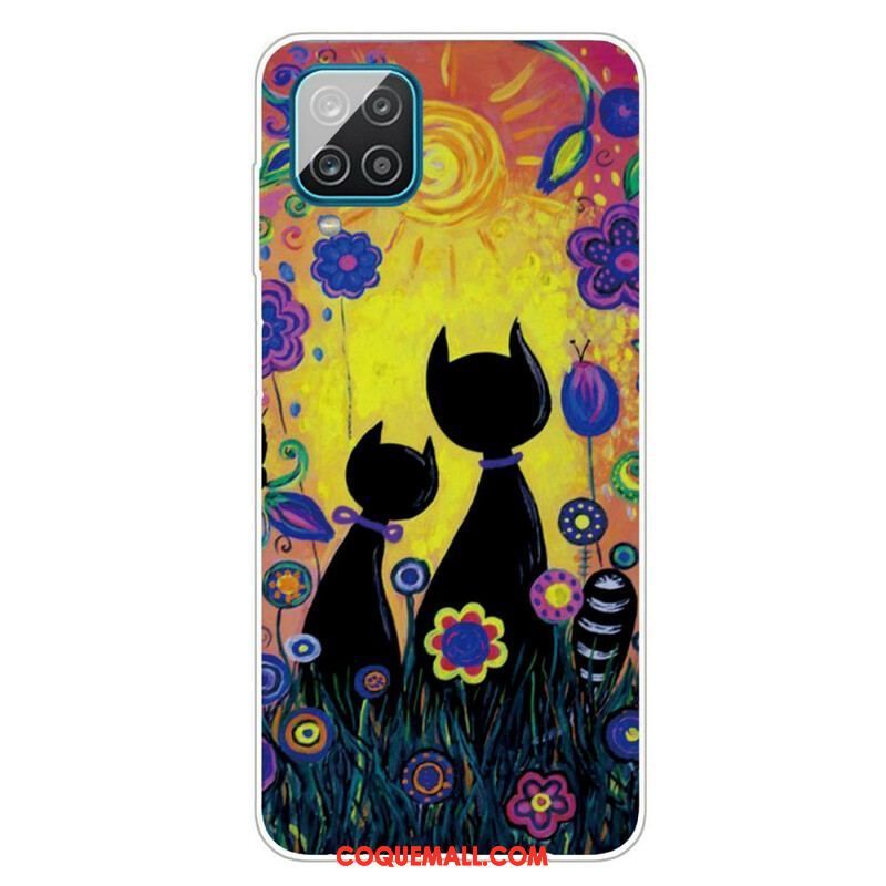 Coque Samsung Galaxy A12 / M12 Chat Cartoon