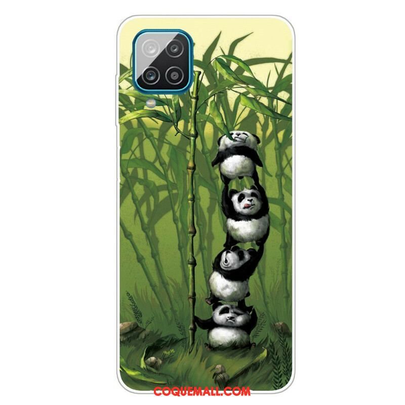 Coque Samsung Galaxy A12 / M12 Tas de Pandas