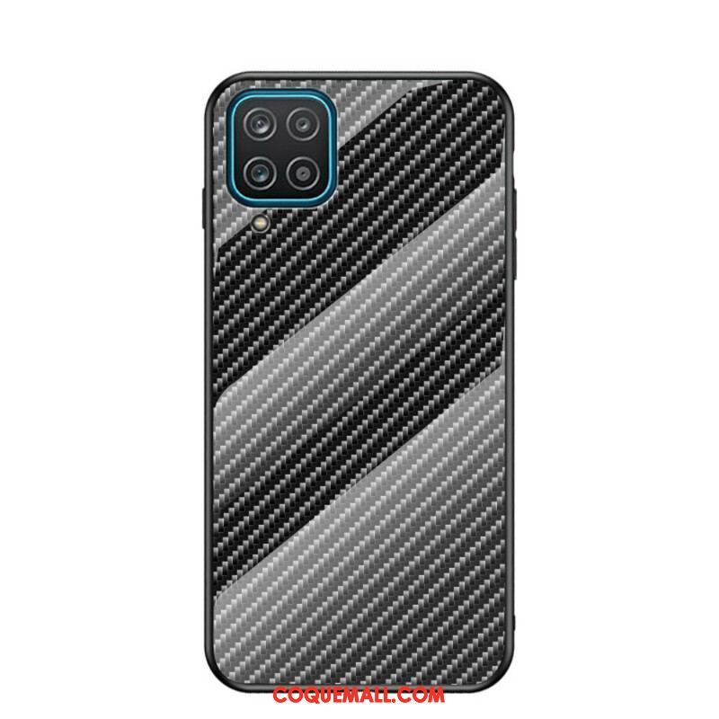 Coque Samsung Galaxy A12 / M12 Verre Trempé Fibre Carbone