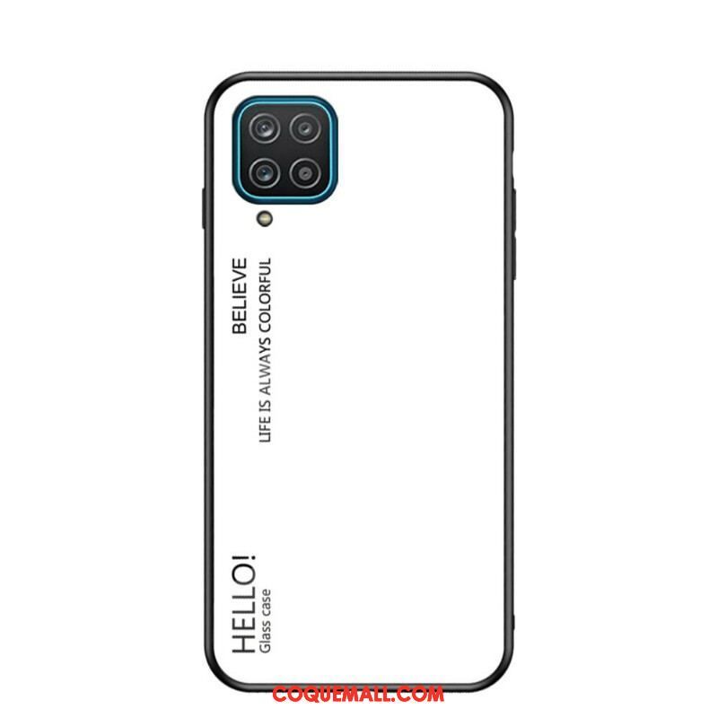 Coque Samsung Galaxy A12 / M12 Verre Trempé Hello