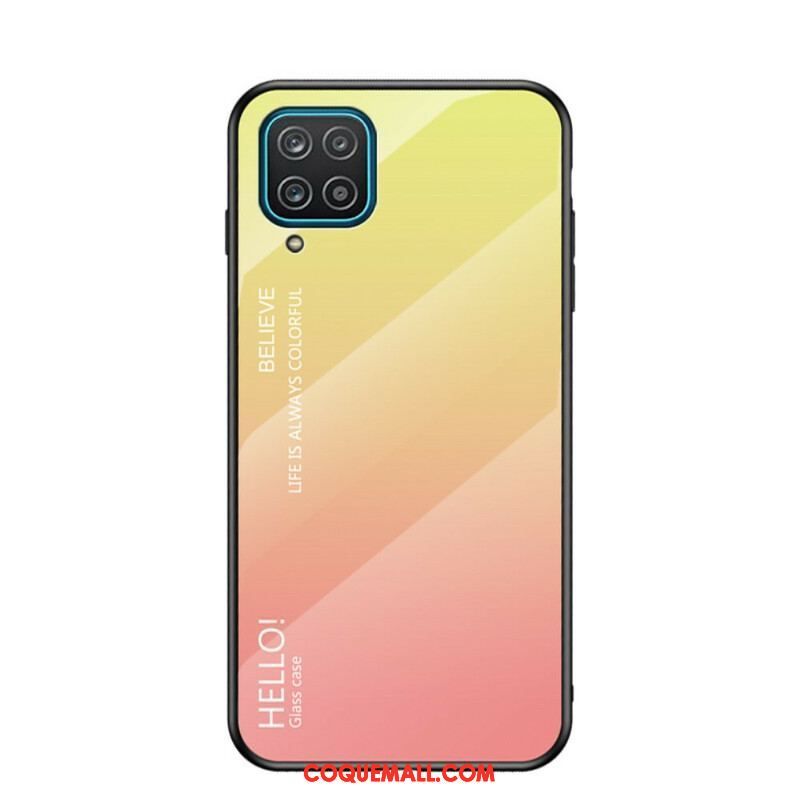 Coque Samsung Galaxy A12 / M12 Verre Trempé Hello