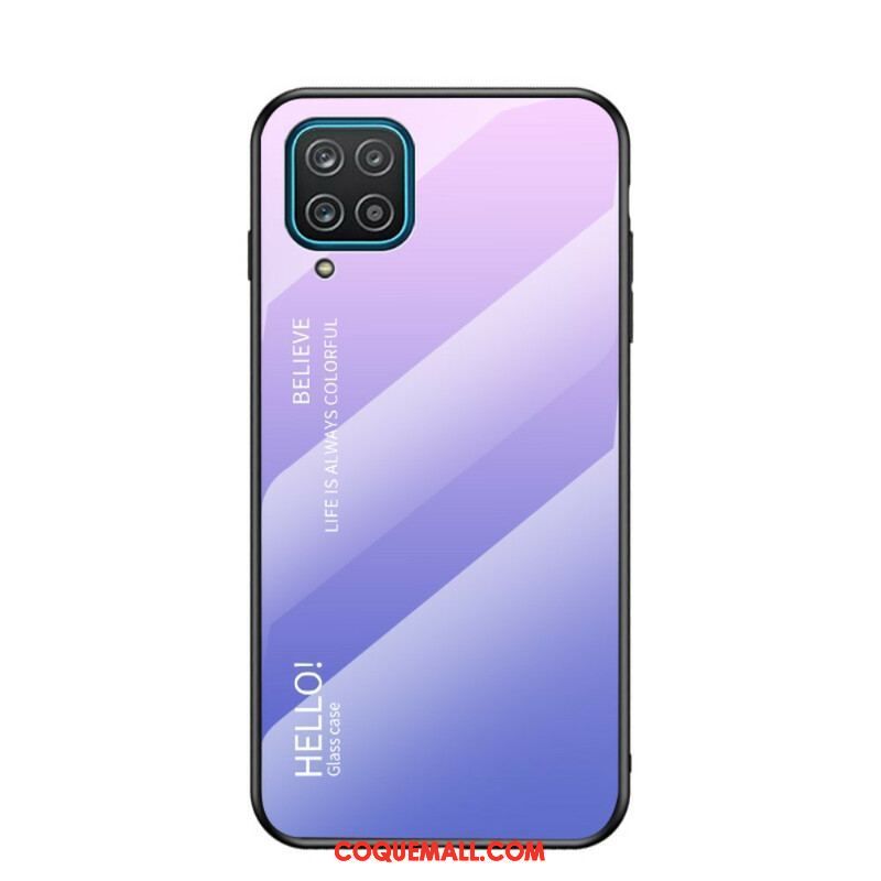 Coque Samsung Galaxy A12 / M12 Verre Trempé Hello