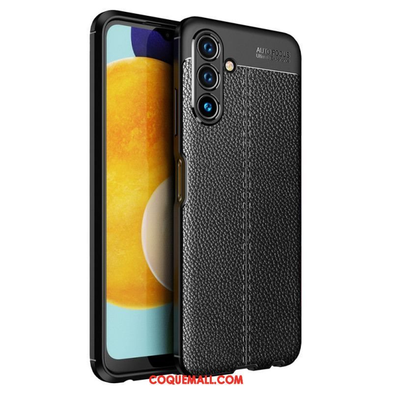 Coque Samsung Galaxy A13 5G / A04s Effet Cuir Litchi Double Line