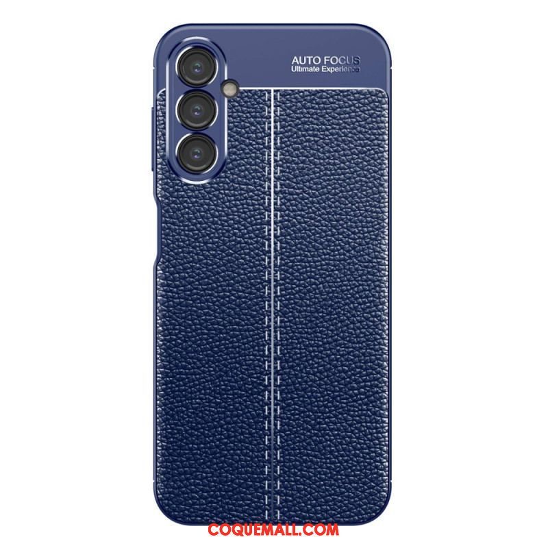 Coque Samsung Galaxy A14 5G / A14 Effet Cuir Litchi Double Line