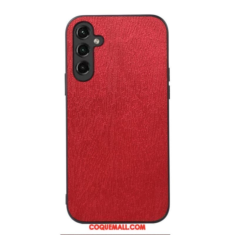 Coque Samsung Galaxy A14 5G / A14 Simili Cuir Effet Bois