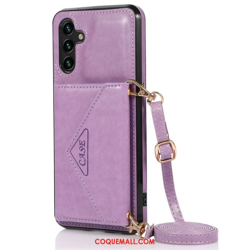 Coque Samsung Galaxy A15 4G / A15 Porte-Cartes et Bandoulière