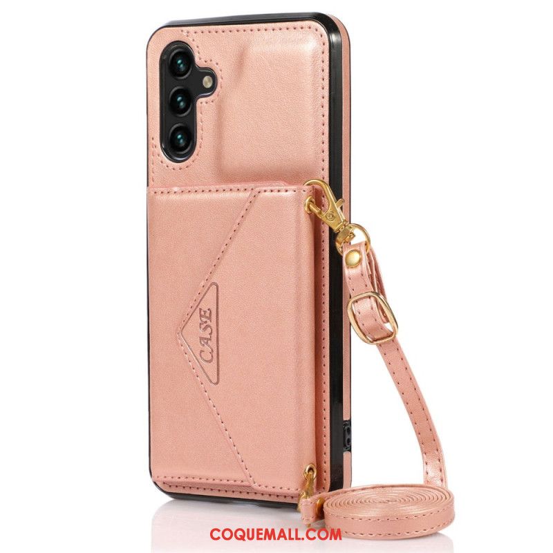 Coque Samsung Galaxy A15 4G / A15 Porte-Cartes et Bandoulière