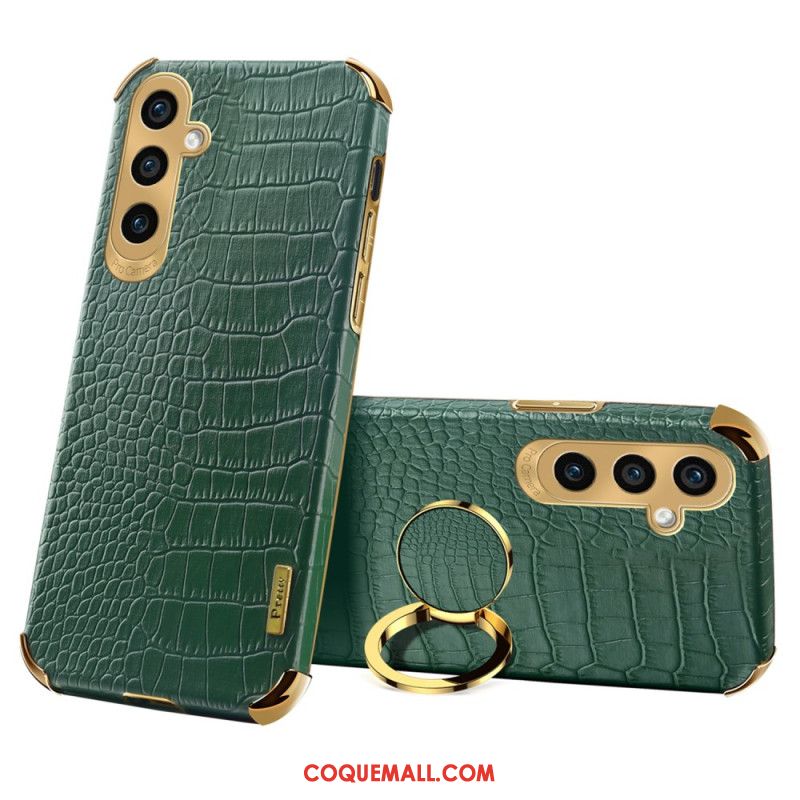 Coque Samsung Galaxy A15 5G / A14 Style Crocodile avec support