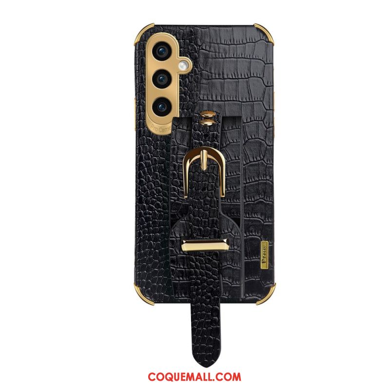 Coque Samsung Galaxy A15 5G / A15 Style Crocodile avec Bracelet-Support