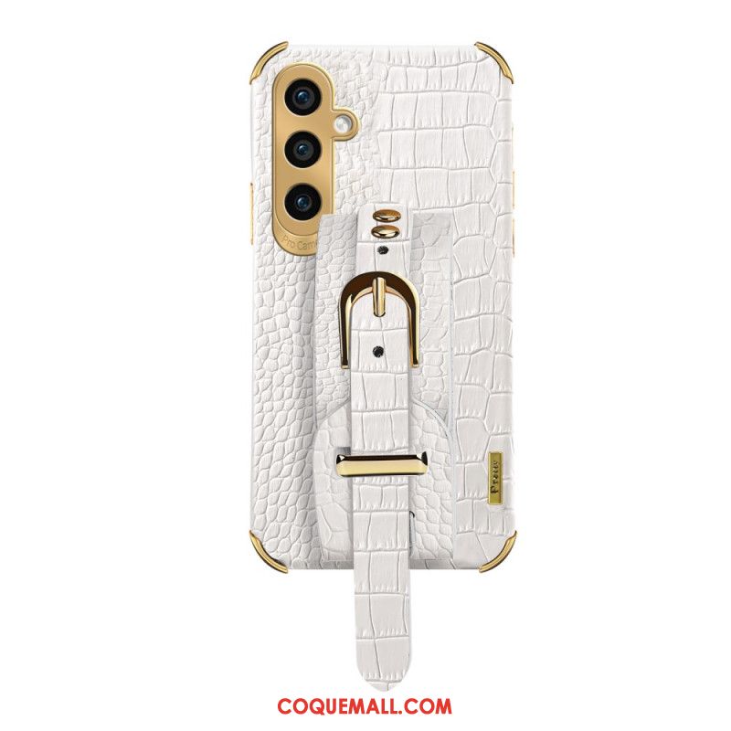 Coque Samsung Galaxy A15 5G / A15 Style Crocodile avec Bracelet-Support