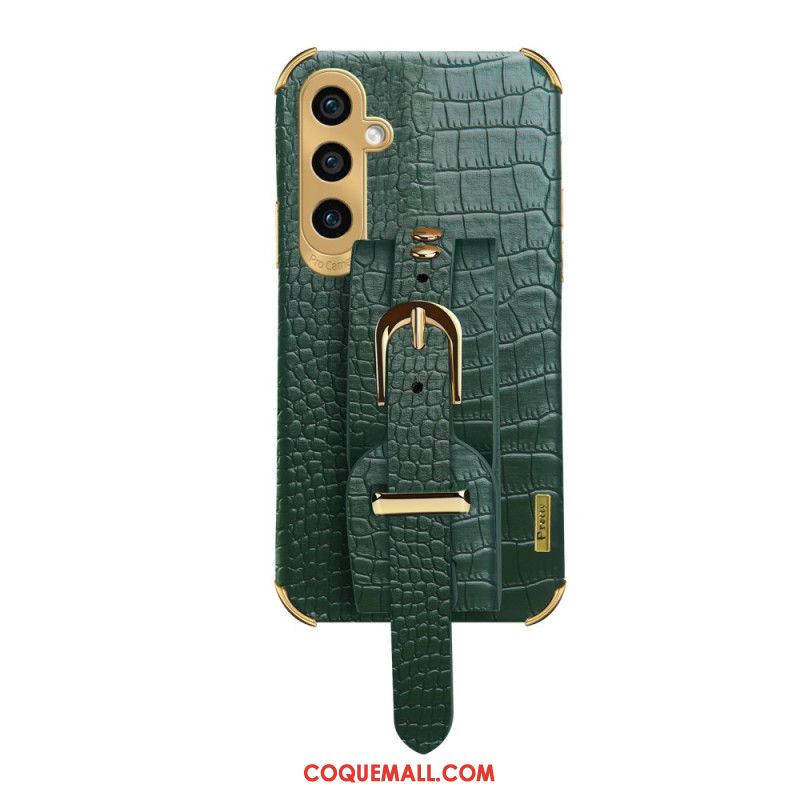 Coque Samsung Galaxy A15 5G / A15 Style Crocodile avec Bracelet-Support