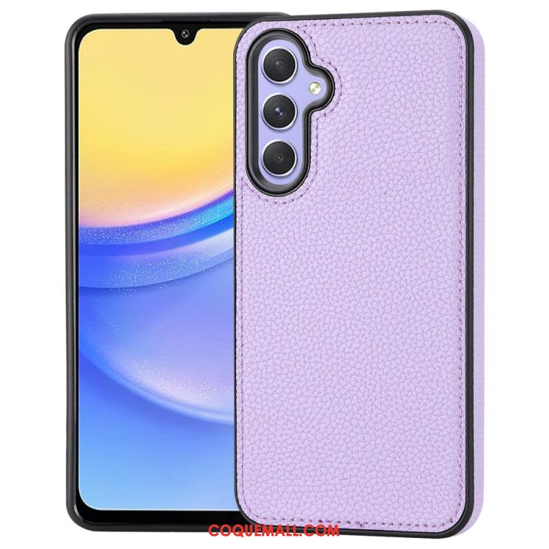 Coque Samsung Galaxy A15 5G Simili Cuir Litchi