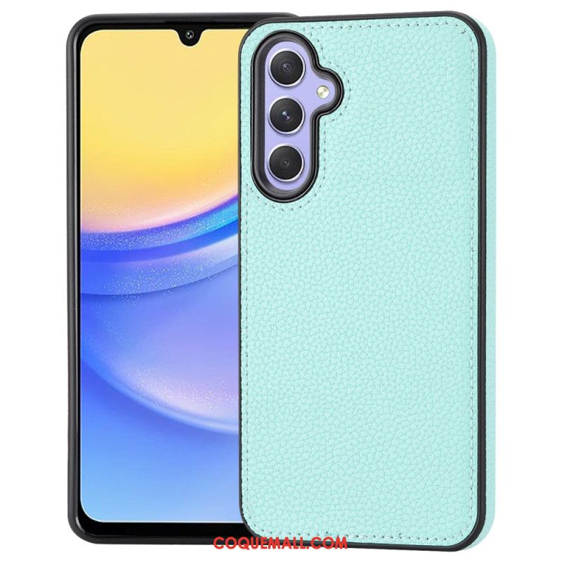 Coque Samsung Galaxy A15 5G Simili Cuir Litchi