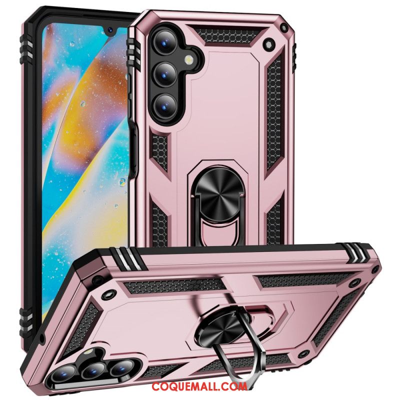 Coque Samsung Galaxy A15 5G Style Métal avec Anneau-Support