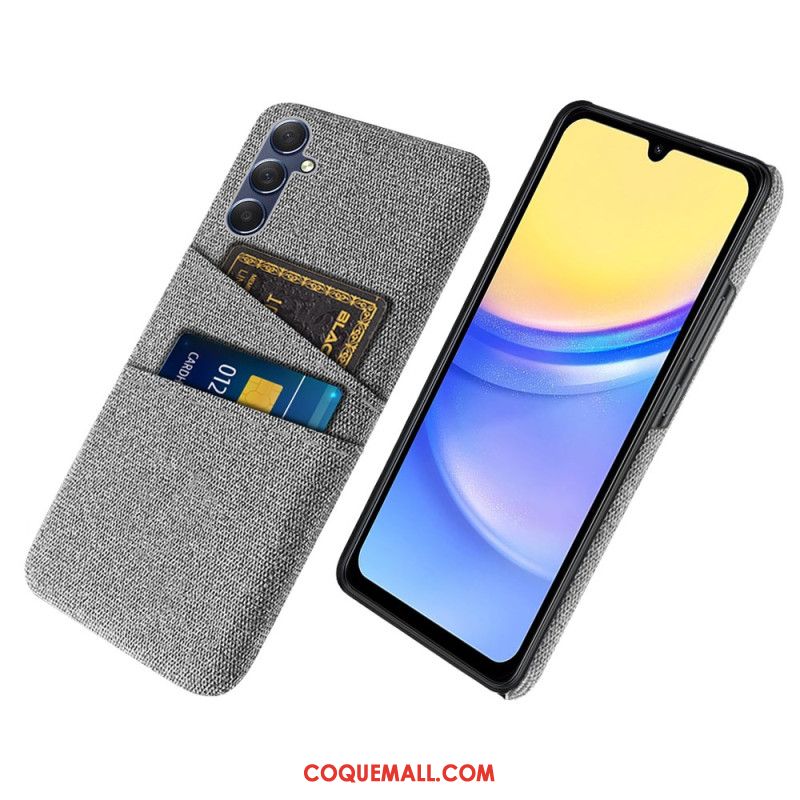 Coque Samsung Galaxy A15 5G Tissu Porte-Cartes