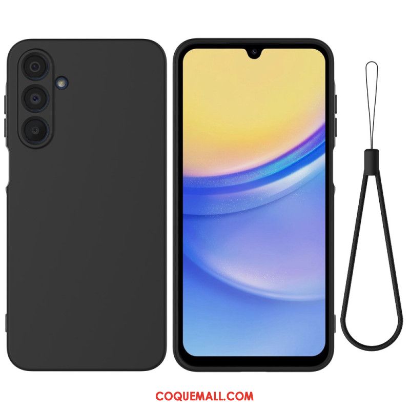 Coque Samsung Galaxy A16 4G / 5G Silicone Liquide à Lanière